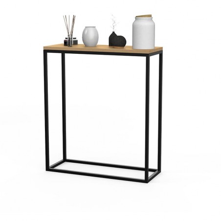 Console cubique avec plateau en bois massif | La Fabrique des Pieds
