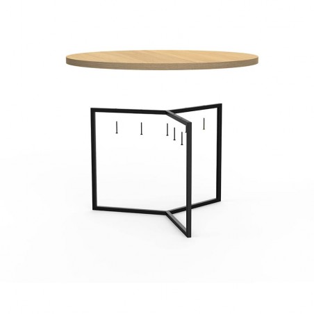 Table basse avec pied acier et plateau bois | La Fabrique des Pieds