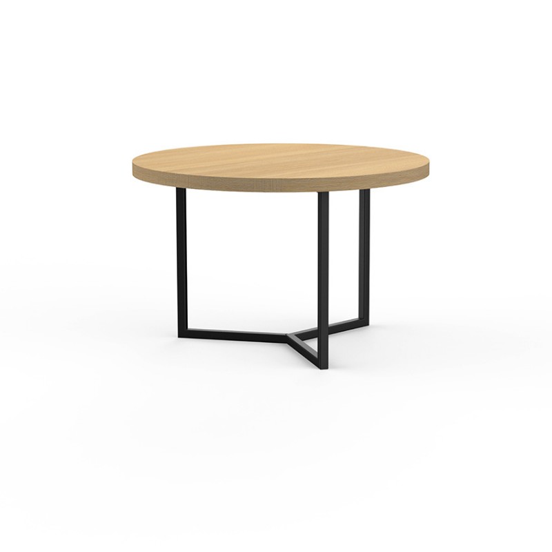 Table basse avec pied aérien et plateau en bois
