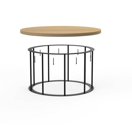 Table basse bois et acier | La Fabrique des Pieds