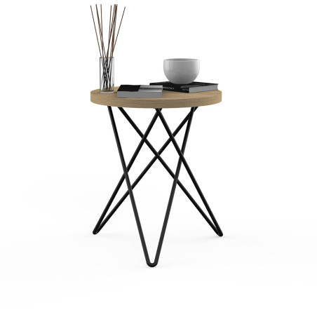 Table de chevet aérien avec un plateau bois | La Fabrique des Pieds
