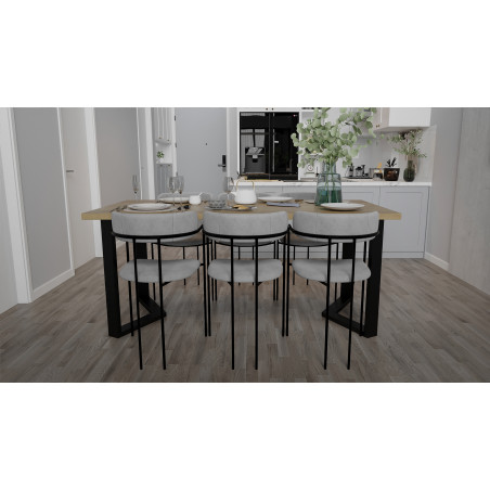 Table à manger 180x90 avec pied et plateau | La Fabrique des Pieds