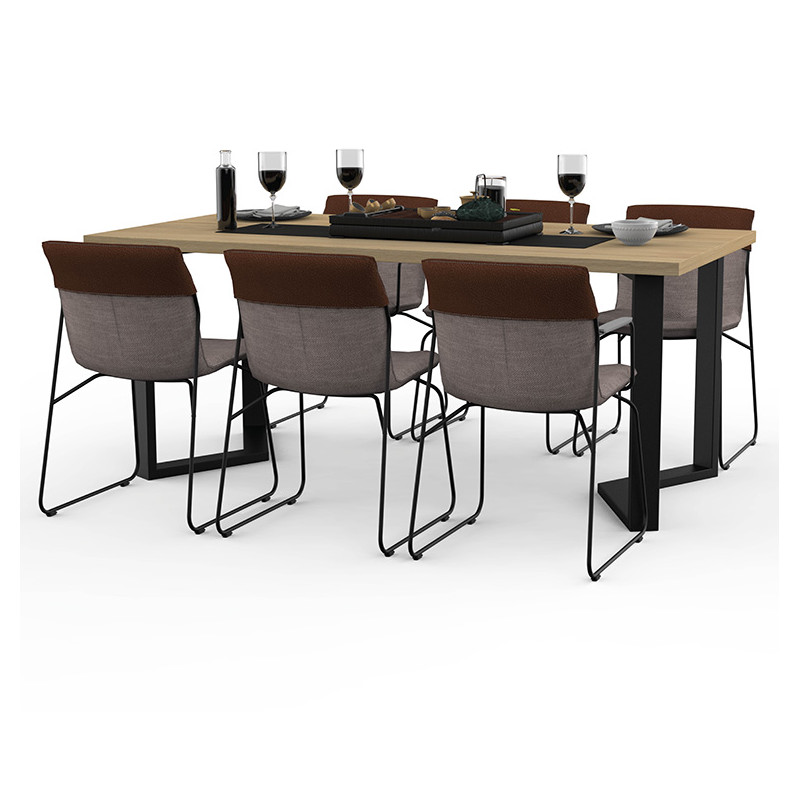 Table à manger 180x90 avec pied et plateau | La Fabrique des Pieds
