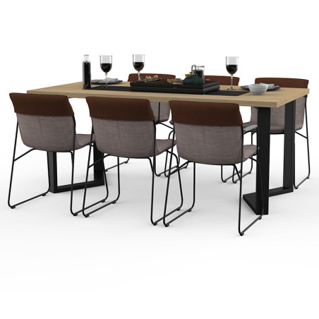 Table à manger 180x90 avec pied et plateau | La Fabrique des Pieds