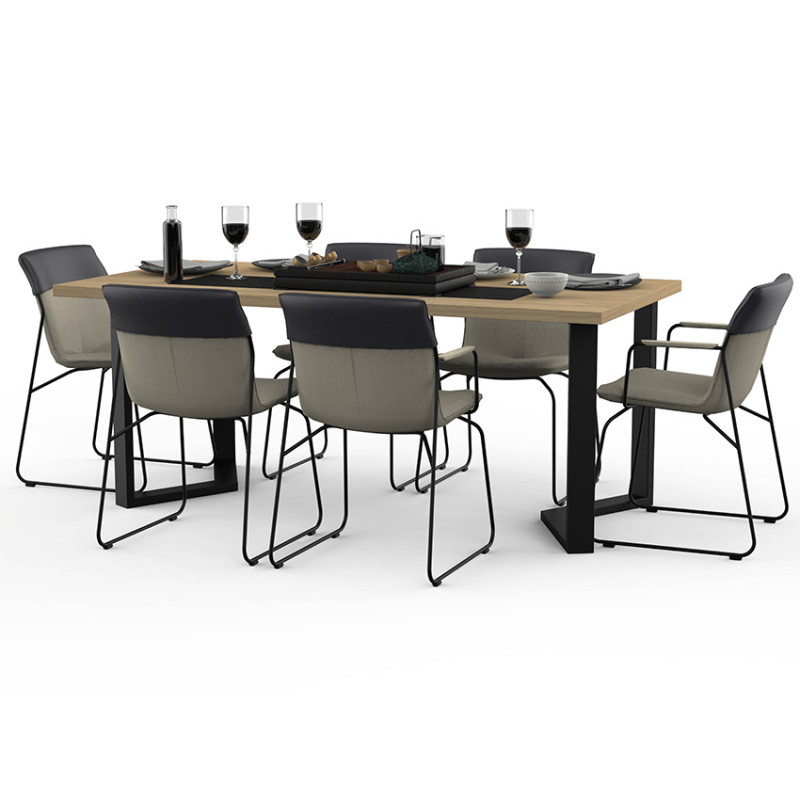 Table à manger 180x90 avec pied et plateau | La Fabrique des Pieds