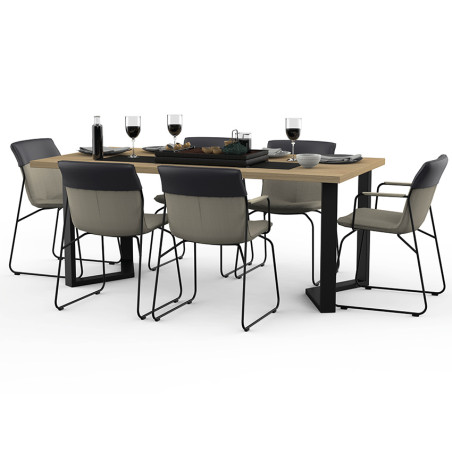 Table à manger 180x90 avec pied et plateau | La Fabrique des Pieds