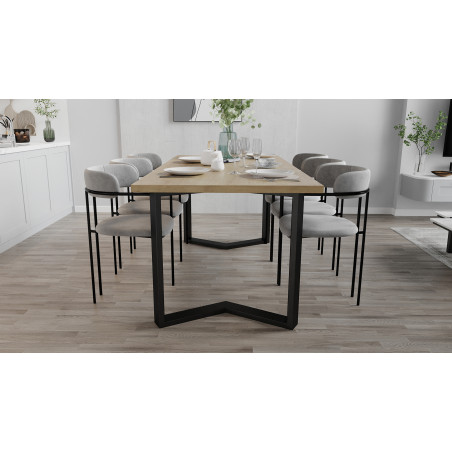 Table à manger 180x90 avec pied et plateau | La Fabrique des Pieds