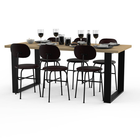 Table à manger 180x80 avec pied et plateau | La Fabrique des Pieds