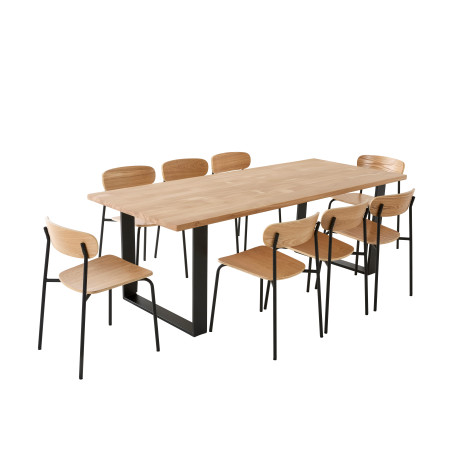 Table à manger 8 personnes en chêne massif | La Fabrique des Pieds