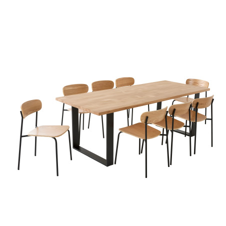 Table à manger 8 personnes en chêne massif | La Fabrique des Pieds