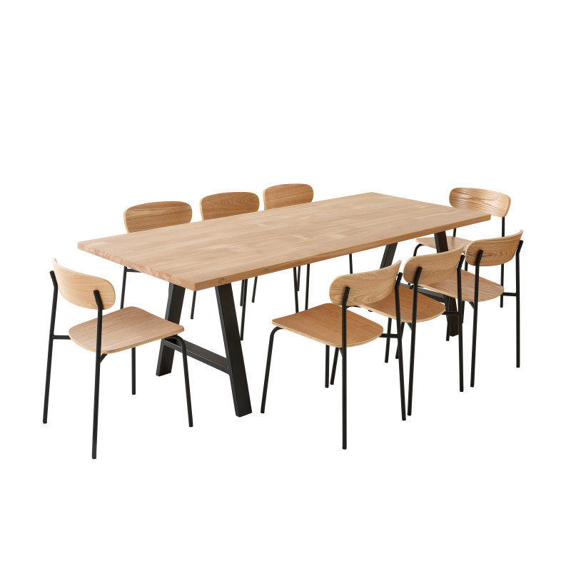 Table à manger 8 personnes en chêne massif | La Fabrique des Pieds