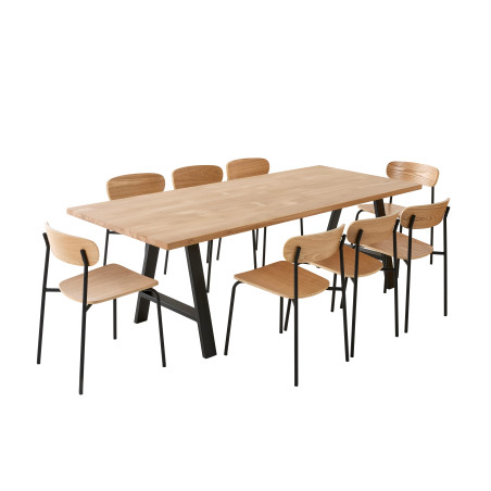Table à manger 8 personnes en chêne massif | La Fabrique des Pieds