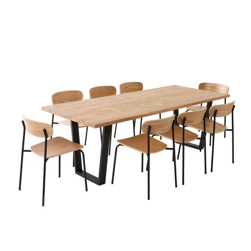 Table à manger 8 personnes en chêne massif | La Fabrique des Pieds