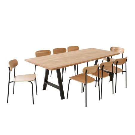 Table à manger 8 personnes en chêne massif | La Fabrique des Pieds