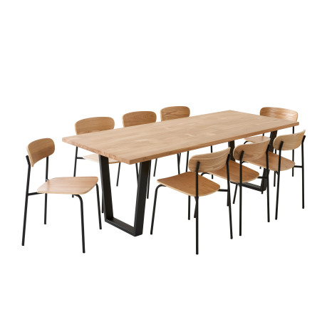 Table à manger 8 personnes en chêne massif | La Fabrique des Pieds