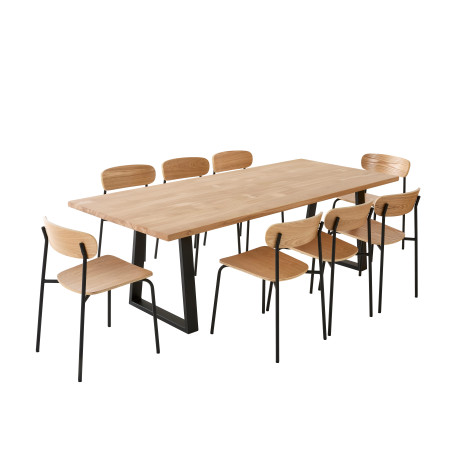 Table à manger 8 personnes en chêne massif | La Fabrique des Pieds