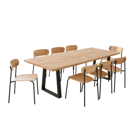 Table à manger 8 personnes en chêne massif | La Fabrique des Pieds