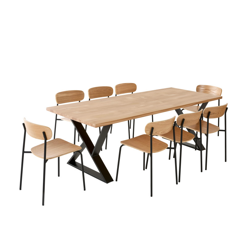 Table à manger 8 personnes en chêne massif | La Fabrique des Pieds