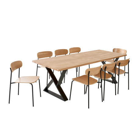 Table à manger 8 personnes en chêne massif | La Fabrique des Pieds
