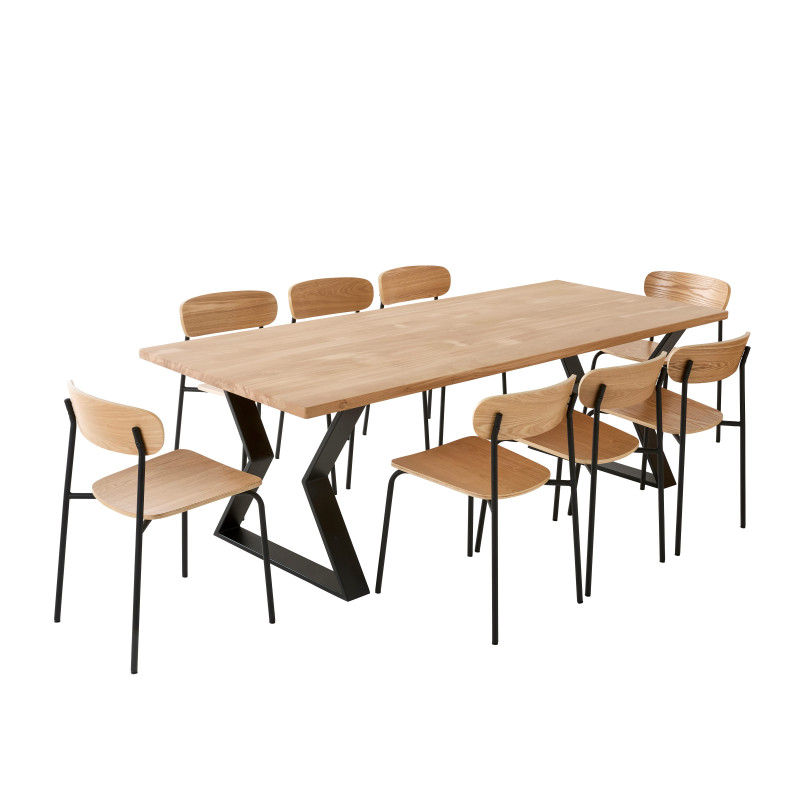 Table à manger 8 personnes en chêne massif | La Fabrique des Pieds