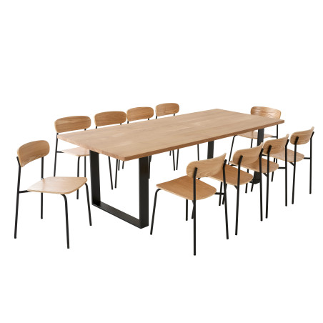 Table à manger 10 personnes en chêne massif | La Fabrique des Pieds