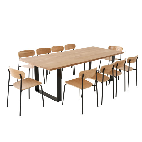 Table à manger 10 personnes en chêne massif | La Fabrique des Pieds