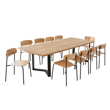Table à manger 10 personnes en chêne massif | La Fabrique des Pieds