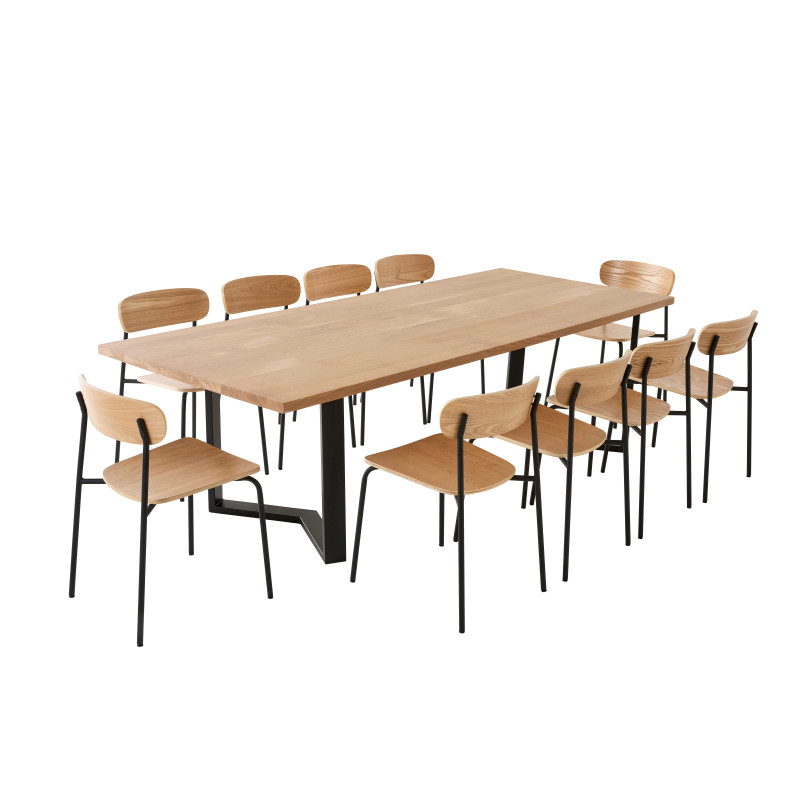 Table à manger 10 personnes en chêne massif | La Fabrique des Pieds