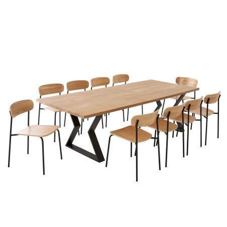 Table à manger 10 personnes en chêne massif | La Fabrique des Pieds