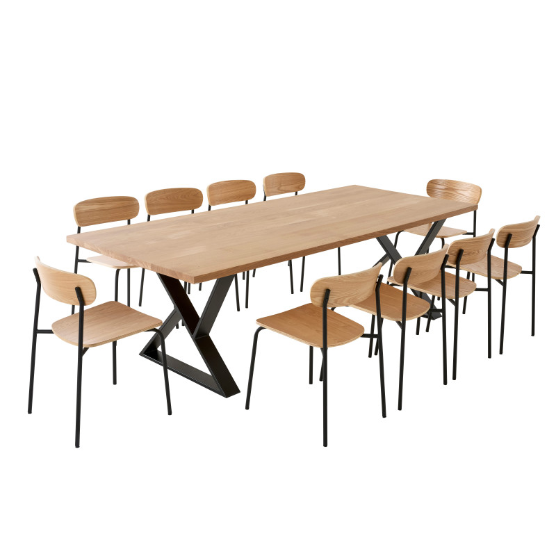 Table à manger 10 personnes en chêne massif | La Fabrique des Pieds