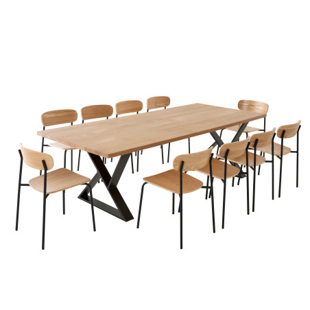 Table à manger 10 personnes en chêne massif | La Fabrique des Pieds