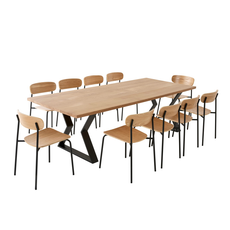 Table à manger 10 personnes en chêne massif | La Fabrique des Pieds