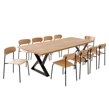 Table à manger 10 personnes en chêne massif | La Fabrique des Pieds
