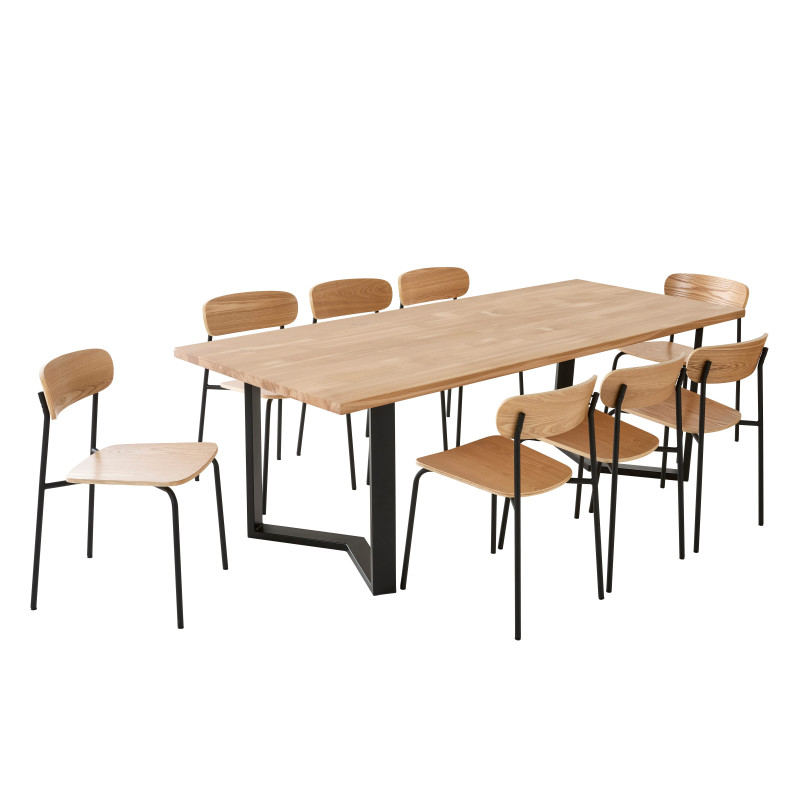 Table à manger 8 personnes en chêne massif | La Fabrique des Pieds