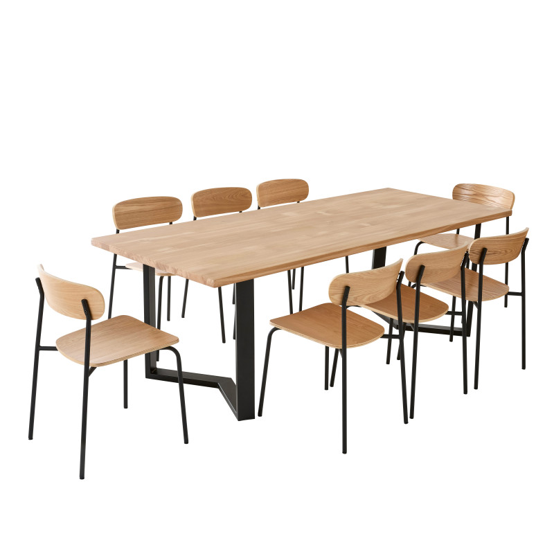 Table à manger 8 personnes en chêne massif | La Fabrique des Pieds