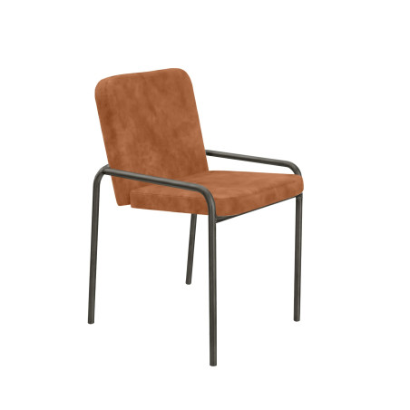 tissu cognac - pied vernis
