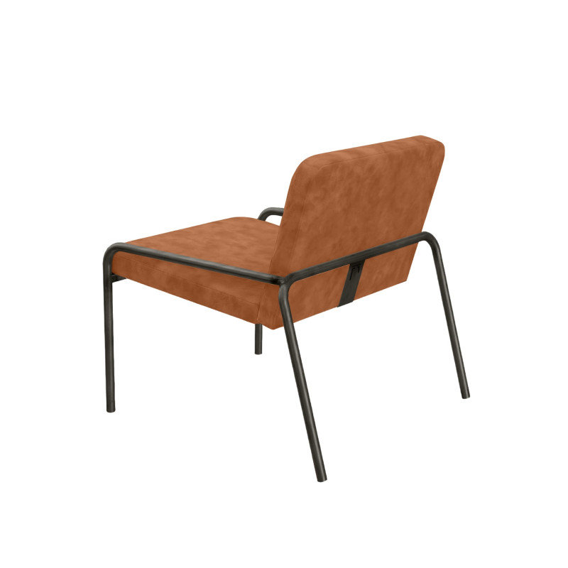 tissu cognac - pied vernis