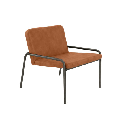 tissu cognac - pied vernis