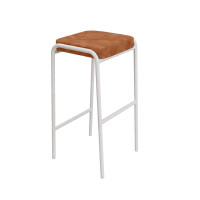 tissu cognac - pied blanc