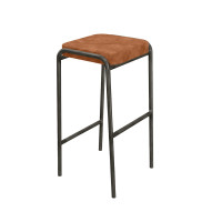 tissu cognac - pied vernis