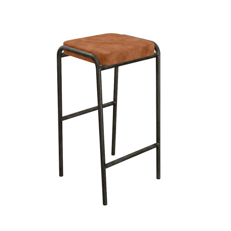 tissu cognac - pied vernis