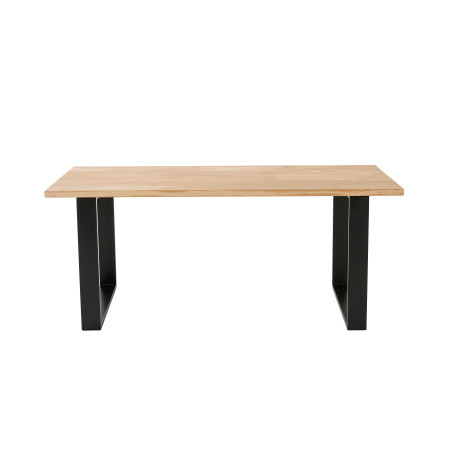 Bureau individuel chêne massif 180x80 cm - pied rectangle épais