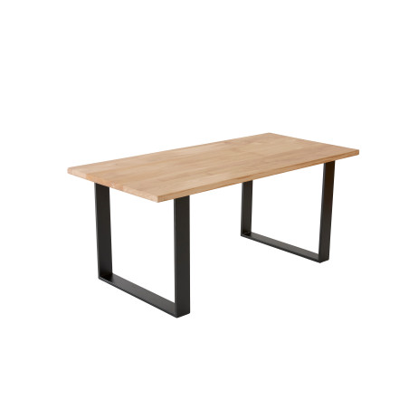 Bureau individuel chêne massif 180x80 cm - pied rectangle épais