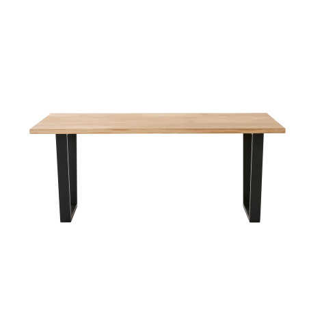 Bureau individuel chêne massif 180x80 cm - pied trapèze épais