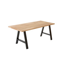 Bureau individuel en chêne massif 180x80 cm - design pied en A