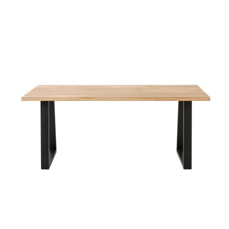 Bureau individuel chêne massif 180x80 cm - pied trapèze inversé