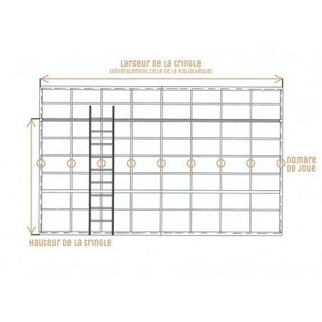 Échelle de bibliothèque sur mesure | La Fabrique des Pieds