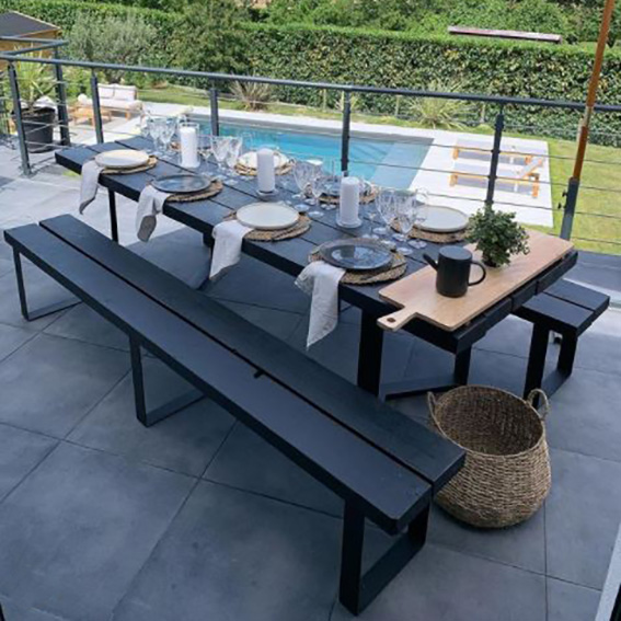 banc avec pied fer plat fin 2