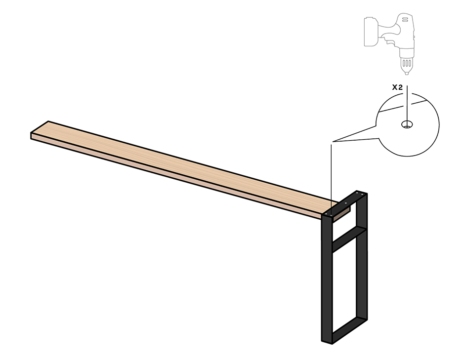 DIY fabriquer un meuble 2 en 1 étape 2