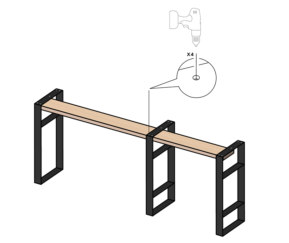 DIY fabriquer un meuble 2 en 1 étape 3